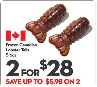 Longo's Frozen canadian lobster tails offer