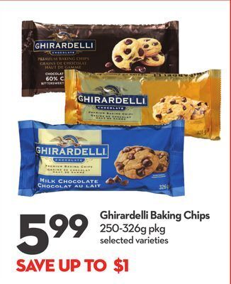 Longo's Ghirardelli baking chips offer