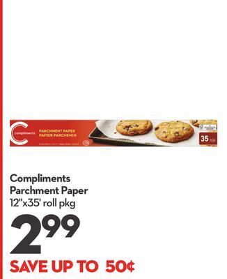 Longo's Compliments parchment paper offer