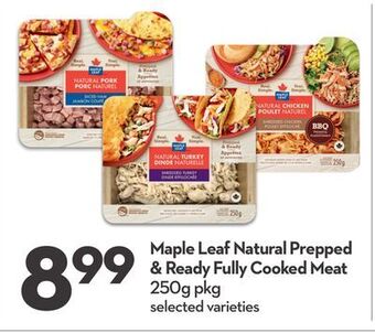 Longo's Maple leaf natural prepped & ready fully cooked meat offer