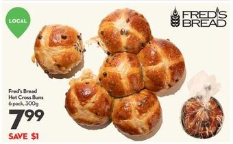 Longo's Fred's bread hot cross buns offer
