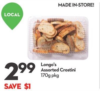 Longo's Longo's assorted crostini offer