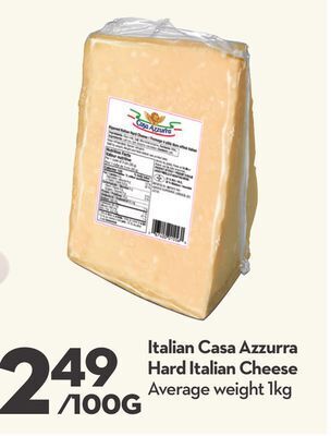 Longo's Italian casa azzurra hard italian cheese offer
