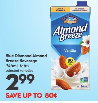 Longo's Blue diamond almond breeze beverage offer