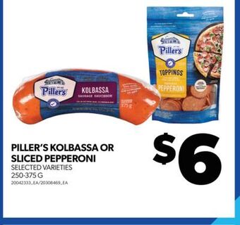 Real Canadian Superstore Piller's kolbassa or sliced pepperoni, 250-375 g offer