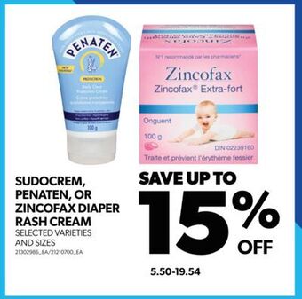 Real Canadian Superstore Sudocrem, penaten, or zincofax diaper rash cream offer