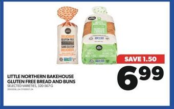 Real Canadian Superstore Little northern bakehouse gluten free bread and buns, 320-567 g offer