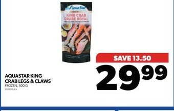 Real Canadian Superstore Aquastar king crab legs & claws, 500 g offer