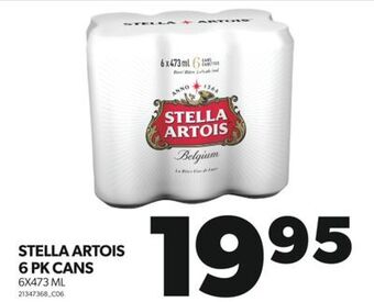 Real Canadian Superstore Stella artois 6 pk cans, 6x473 ml offer