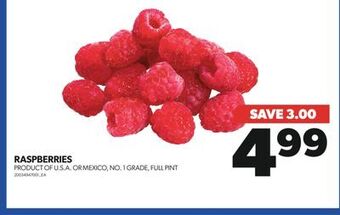 Real Canadian Superstore Raspberries, full pint offer