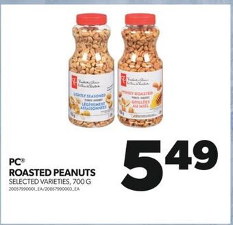 Real Canadian Superstore Pc roasted peanuts, 700 g offer