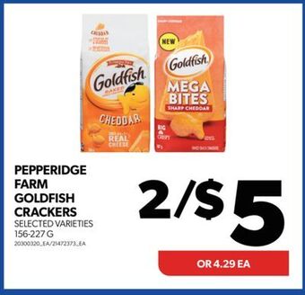Real Canadian Superstore Pepperidge farm goldfish crackers, 156-227 g offer