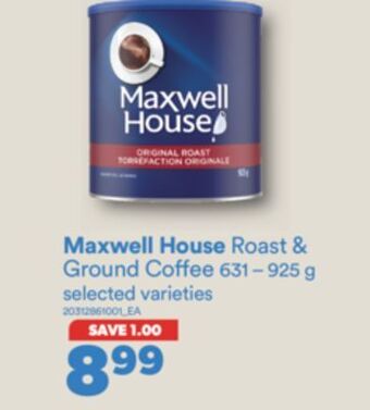 Real Canadian Superstore Maxwell house roast & ground coffee 631 - 925 g offer