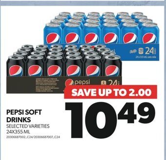 Real Canadian Superstore Pepsi soft drinks, 24x355 ml offer