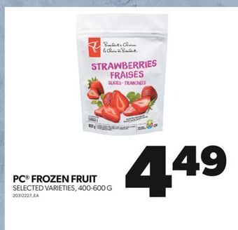 Real Canadian Superstore Pc frozen fruit, 400-600 g offer