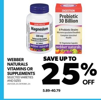 Real Canadian Superstore Webber naturals vitamins or supplements offer