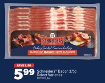 Real Canadian Superstore Schneiders bacon, 375 g offer