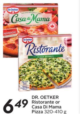 Sobeys Ristorante or casa di mama pizza offer