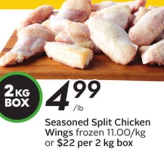 Sobeys Seasoned split chicken wings offer