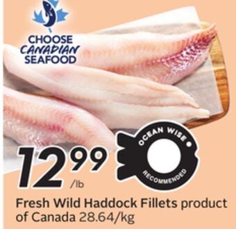 Sobeys Fresh wild haddock fillets offer
