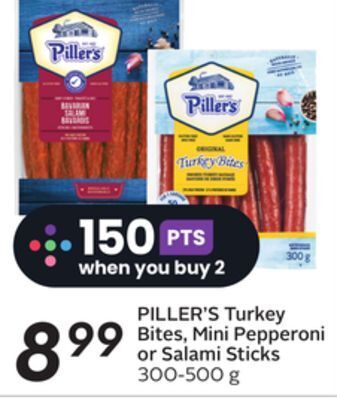 Sobeys Turkey bites, mini pepperoni or salami sticks offer