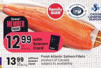Sobeys Fresh atlantic salmon fillets offer