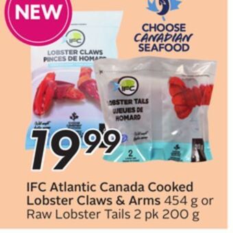 Sobeys Ifc atlantic canada cooked lobster claws & arms offer