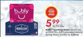 Sobeys Bubly sparkling water offer