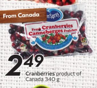 Sobeys Cranberries offer