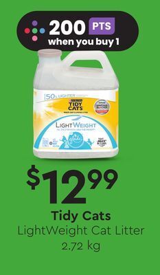 Sobeys Tidy cats lightweight cat litter offer