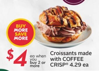 Sobeys Croissants made with coffee crisp offer
