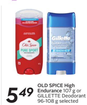Sobeys Old spice high endurance offer