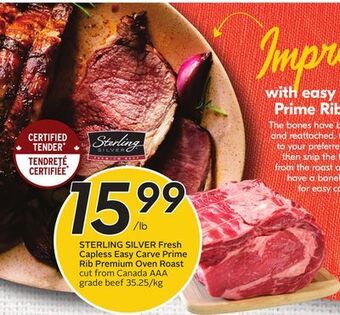 Sobeys Fresh capless easy carve prime rib premium oven roast offer