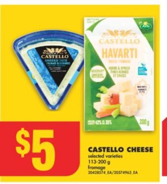 No Frills Castello cheese, 113-200 g offer
