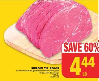 No Frills Sirloin tip roast offer
