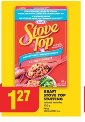 No Frills Kraft stove top stuffing, 120 g offer