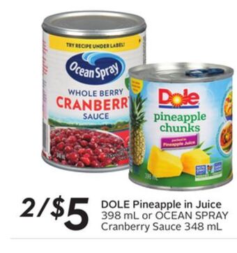 Sobeys Dole pineapple in juice offer