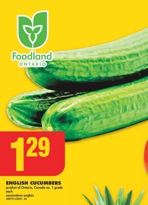 No Frills English cucumbers offer