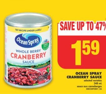 No Frills Ocean spray cranberry sauce, 348 ml offer