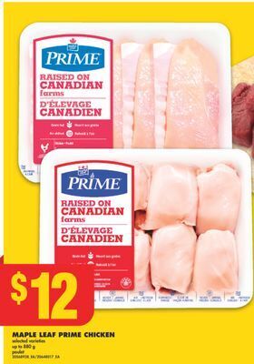 No Frills Maple leaf prime chicken, up to 880 g offer