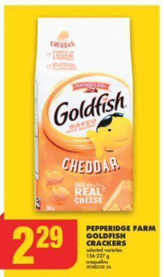 No Frills Pepperidge farm goldfish crackers, 156-227 g offer