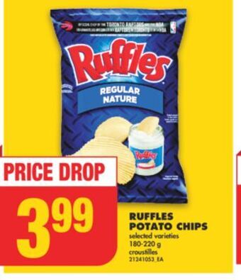No Frills Ruffles potato chips, 180-220 g offer