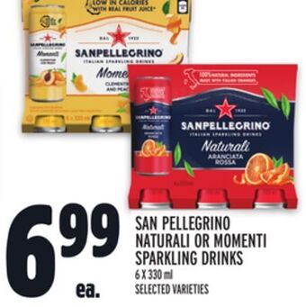 Metro San pellegrino naturali or momenti sparkling drinks offer