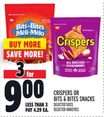 Metro Crispers or bits & bites snacks offer