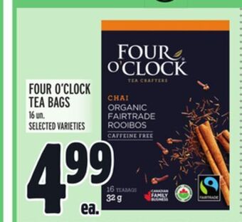 Metro Four o'clock tea bags offer