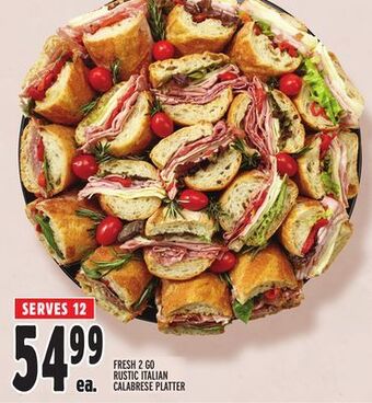 Metro Fresh 2 go rustic italian calabrese platter offer