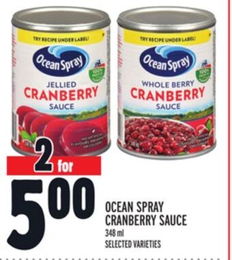 Metro Ocean spray cranberry sauce offer