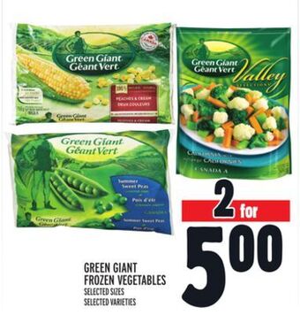 Metro Green giant frozen vegetables offer