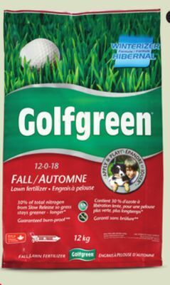 Canadian Tire Golfgreen fall fertilizer, 12kg bag offer
