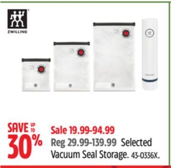 Canadian Tire Selected zwilling vacuum seal storage offer